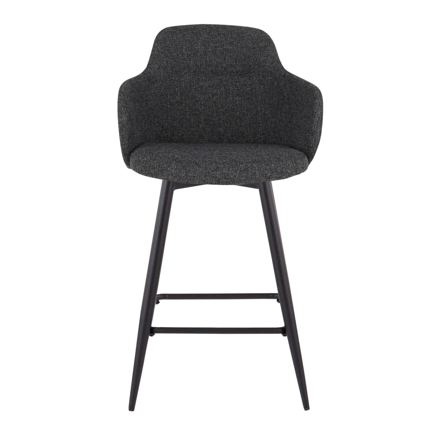 LumiSource Boyne Counter Stools - Set of 2 Kitchen Island Bar Stools, Counter Height Chairs for Kitchen Counter, Durable & Stylish Bar Stools for Home, Office, and Cafe Use