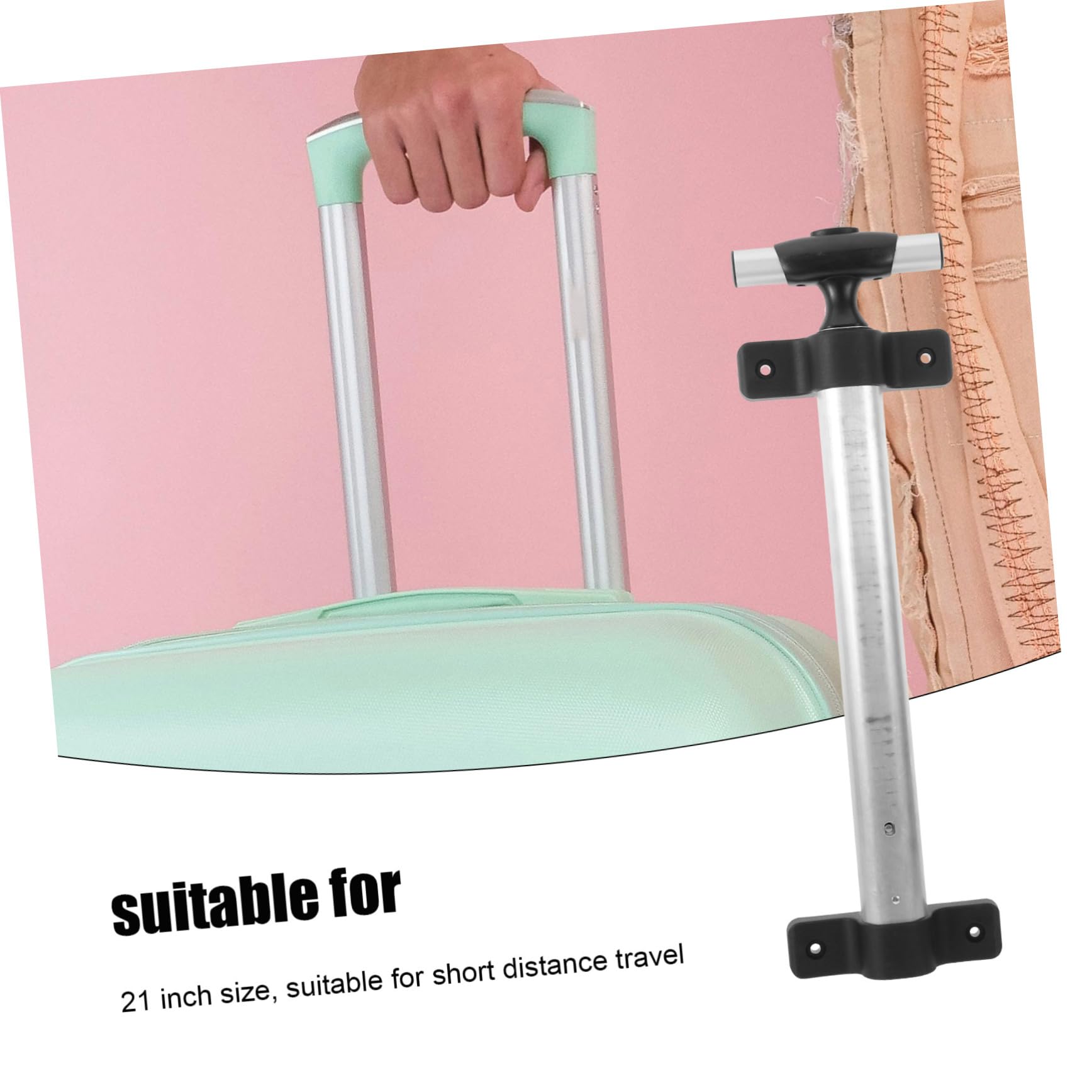 MUSISALY 2-Piece Telescopic Luggage Handle Replacement - Lightweight, Sturdy & Ergonomic Travel Suitcase Pull Handle Accessory for Smooth Mobility | Perfect for Business Trips, Vacations & Air Travel