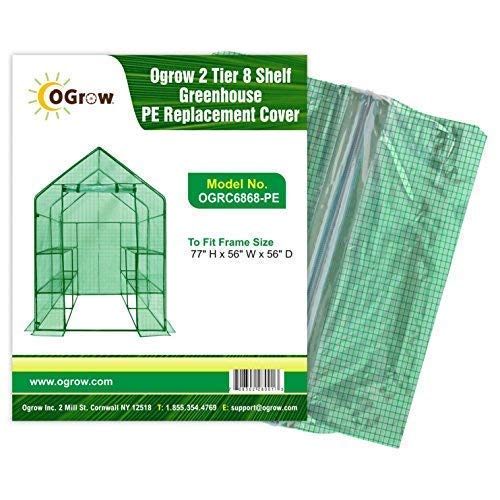 Ogrow PE Greenhouse Cloche Replacement Cover - Durable Plant Protection for Seedlings & Small Plants - Perfect for Garden, Balcony & Indoor Plant Care