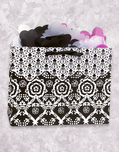 Elegant Damask Gift Bags for Weddings, Parties & Special Occasions - Premium Luxury Gift Packaging for Jewelry, Cosmetics & Party Favors