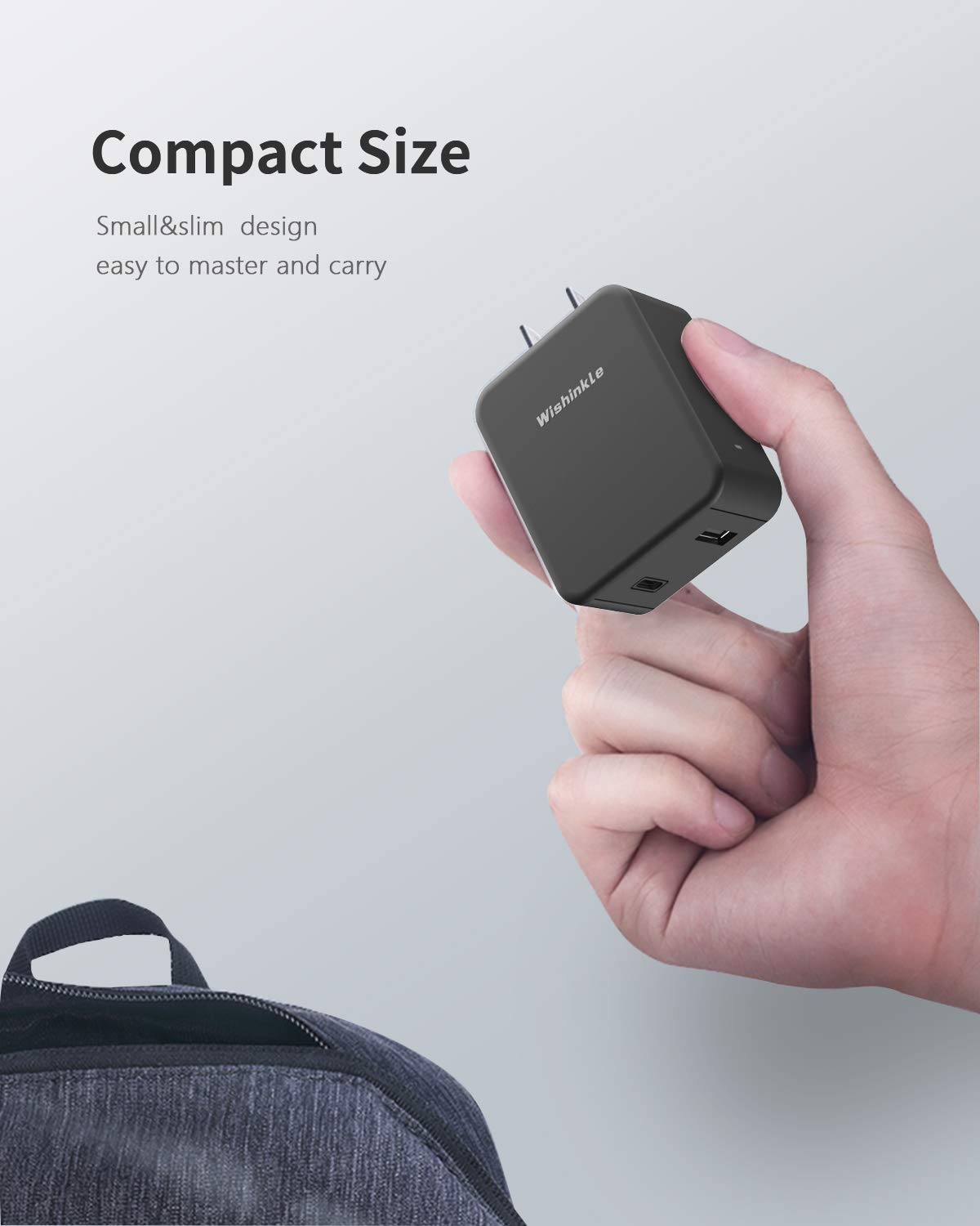 36W Fast USB C Wall Charger with Dual Ports, PD/QC3.0 Power Adapter - Foldable Plug for Samsung, Google Pixel, iPhone - Perfect for Travel, Home & Office Charging