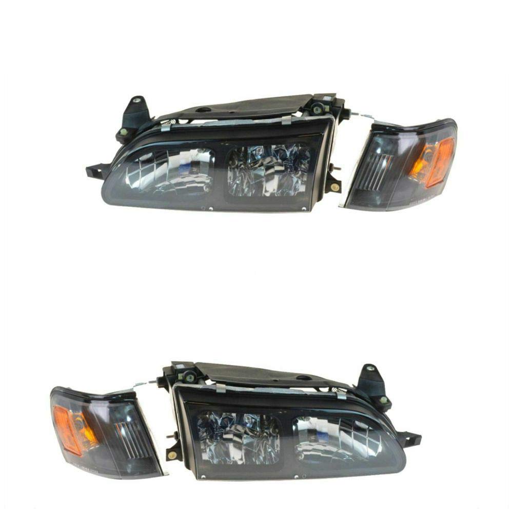 High-Performance Euro Crystal Style Headlights & Corner Lights Pair - 1ALHZ00040 312-1104PXASC2 | Perfect for BMW, Audi, Mercedes Upgrades & Night Driving Safety