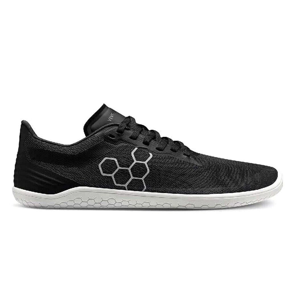 Vivobarefoot Geo Racer Knit Men's Barefoot Running Shoes - Obsidian Color, Size 15 D Medium - Lightweight & Flexible for Natural Movement, Trail Running & Gym Workouts