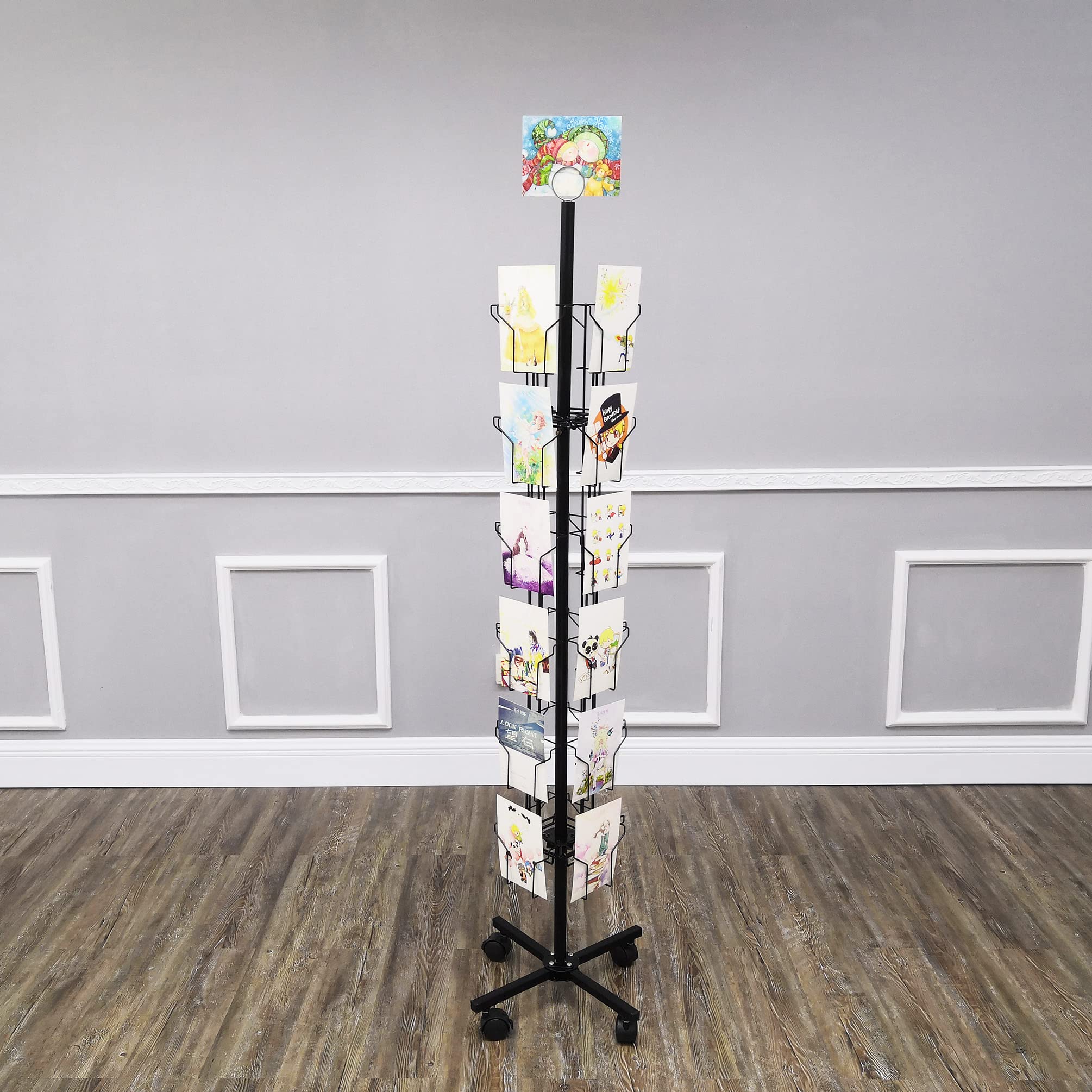 FixtureDisplays® 24-Pocket Greeting Card Rack - 6