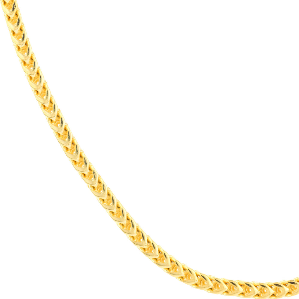 14K Gold 3mm Round Franco Chain Necklace for Women - Dainty & Elegant Jewelry for Everyday Wear, Layering, or Special Occasions