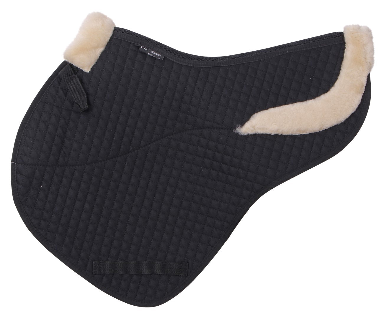 Premium Cavallino CC Jump Shaped Lambswool Saddle Pad - Breathable Equestrian Saddlecloth for Show Jumping & Dressage Competitions