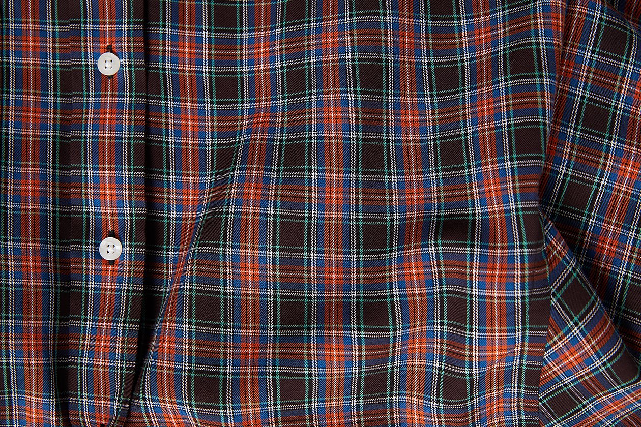 Men's Chase Shirt in Black Stewart Tartan Plaid - Classic Scottish Tartan Shirt for Casual Wear & Outdoor Activities