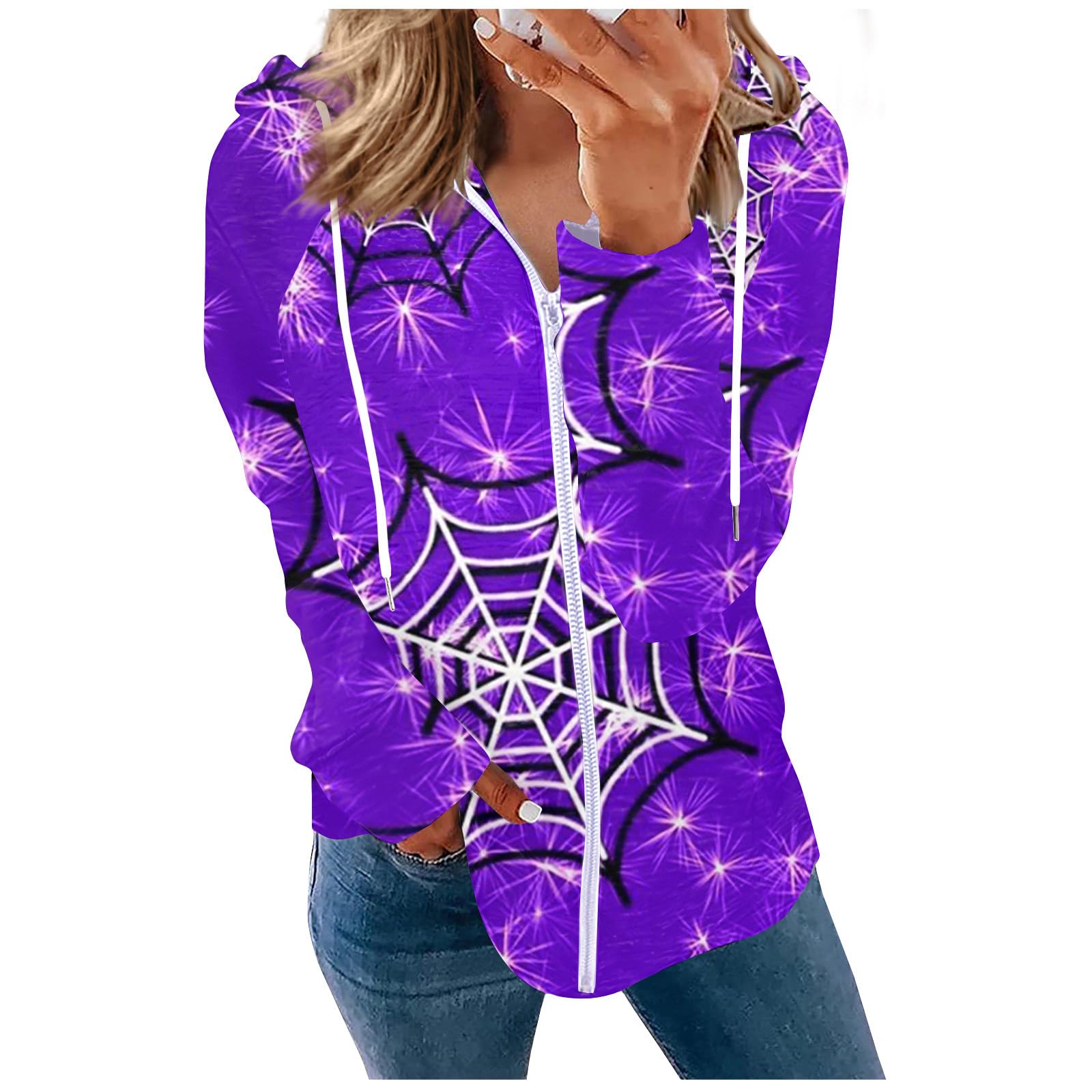 Women's Zip Up Hoodie - Sporty Athletic Jacket with Relaxed Fit, Long Sleeves & Pockets | Perfect for Gym, Running & Casual Wear