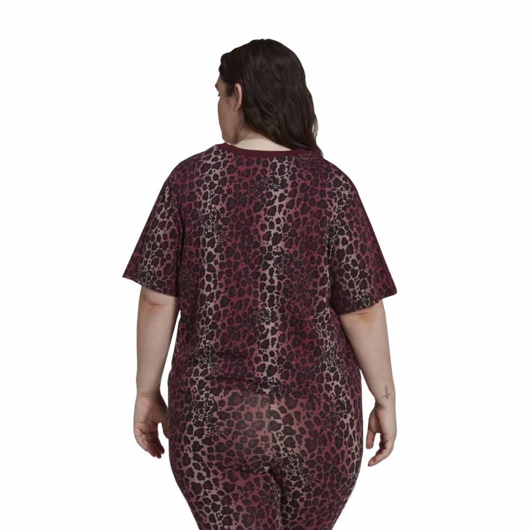 Adidas Women's Allover Print T-Shirt - Plus Size Cotton Tee HM6495 | Casual Wear, Workout & Everyday Outfit