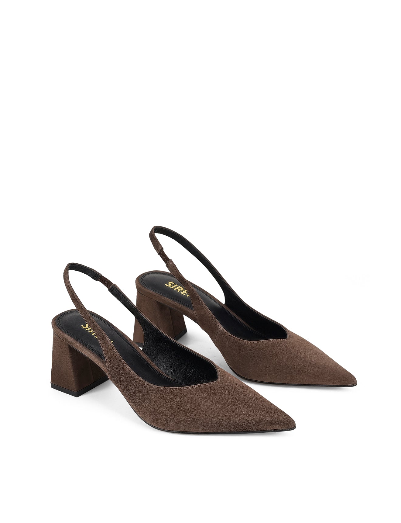 Yankee Slingback Block Heel Shoes - Chocolate Brown Suede Pumps for Women | Comfortable & Stylish Heels for Office, Party & Special Occasions