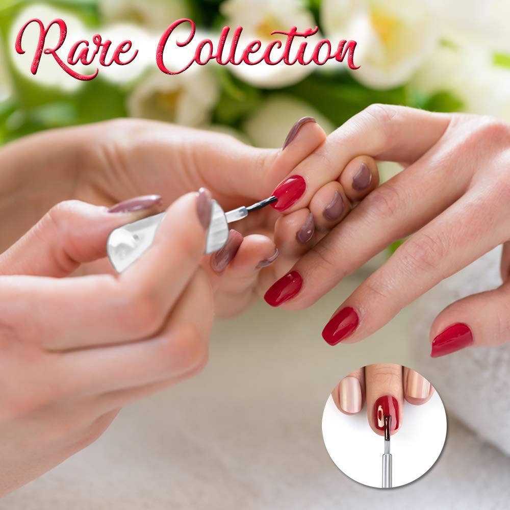 Christmas Nail Polish Set - 15pc Rare Collection with Base Coat, Natural Nail Polish Remover & Lavender Essential Oil | Holiday Manicure Kit for Party, Gift Giving & Festive Nail Art