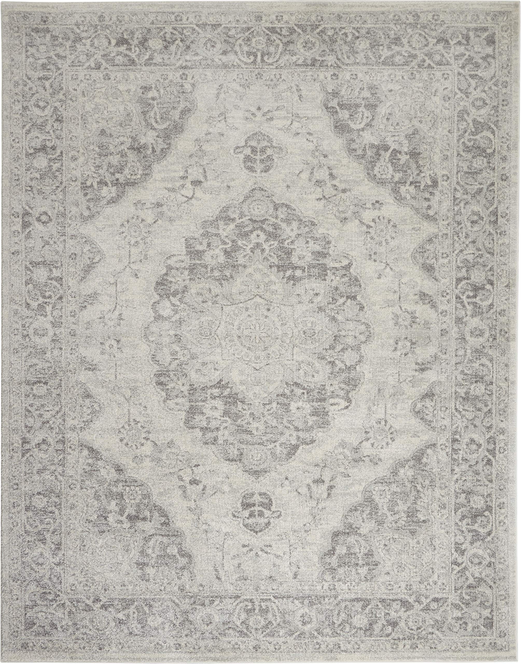 Nourison Tranquil Traditional Ivory/Grey 8'10