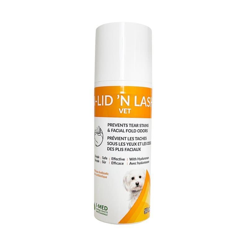 I-Med I Lid 'N Lash Veterinary Pump 50ml - Gentle Eye Cleanser for Pets, Dogs & Cats - Perfect for Daily Tear Stain Removal & Eye Hygiene Care