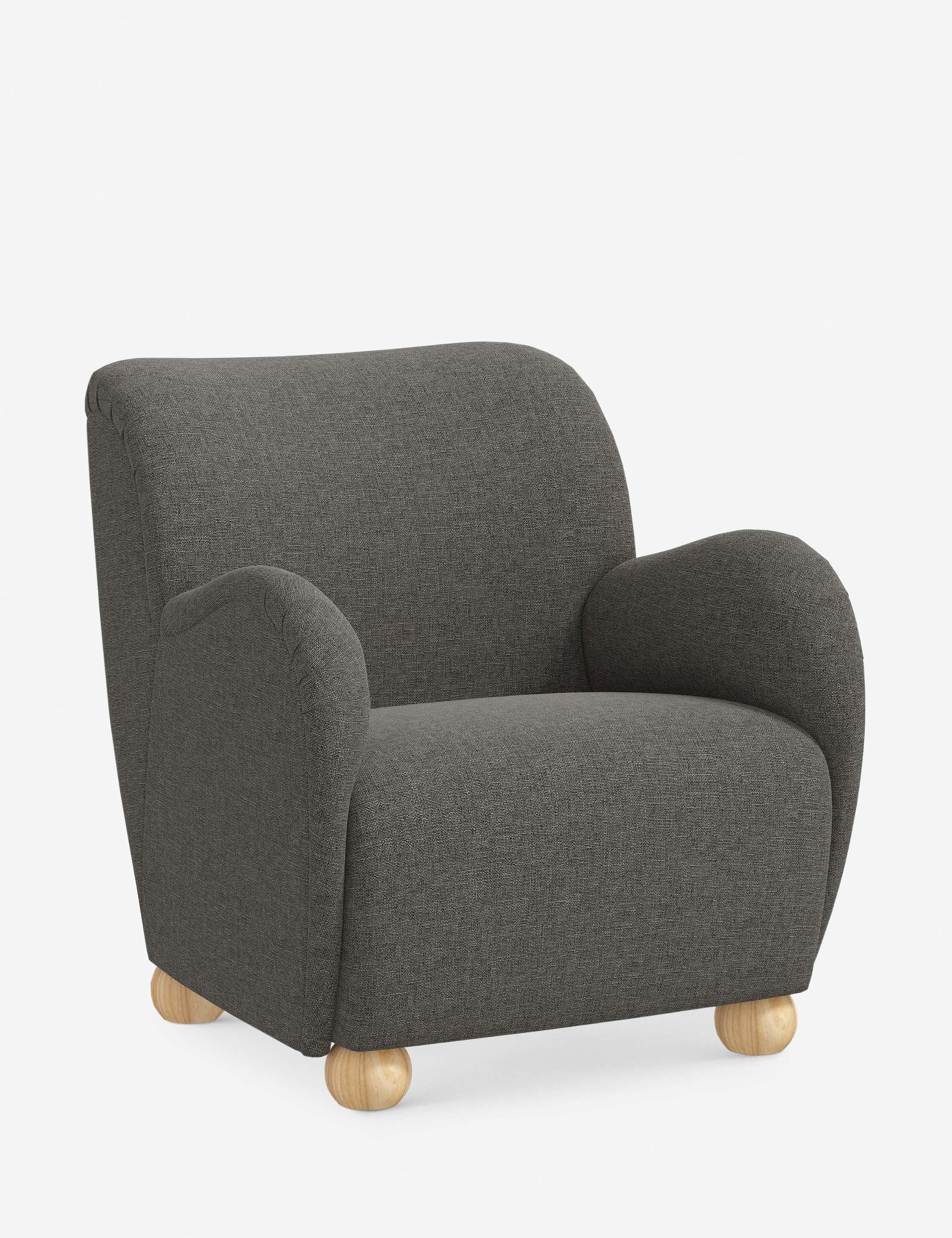 Modern Baird Accent Chair - Mid-Century Inspired Upholstered Armchair with Wooden Legs for Living Room, Bedroom or Office - Perfect for Reading Nook, Lounge Area & Home Decor