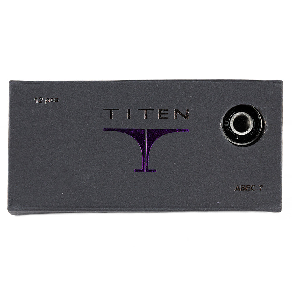 High-Speed Titen ABEC7 Skateboard Bearings 12-Pack - Premium Precision for Skateboards, Longboards & Roller Skates - Smooth Ride for Skaters & Outdoor Sports