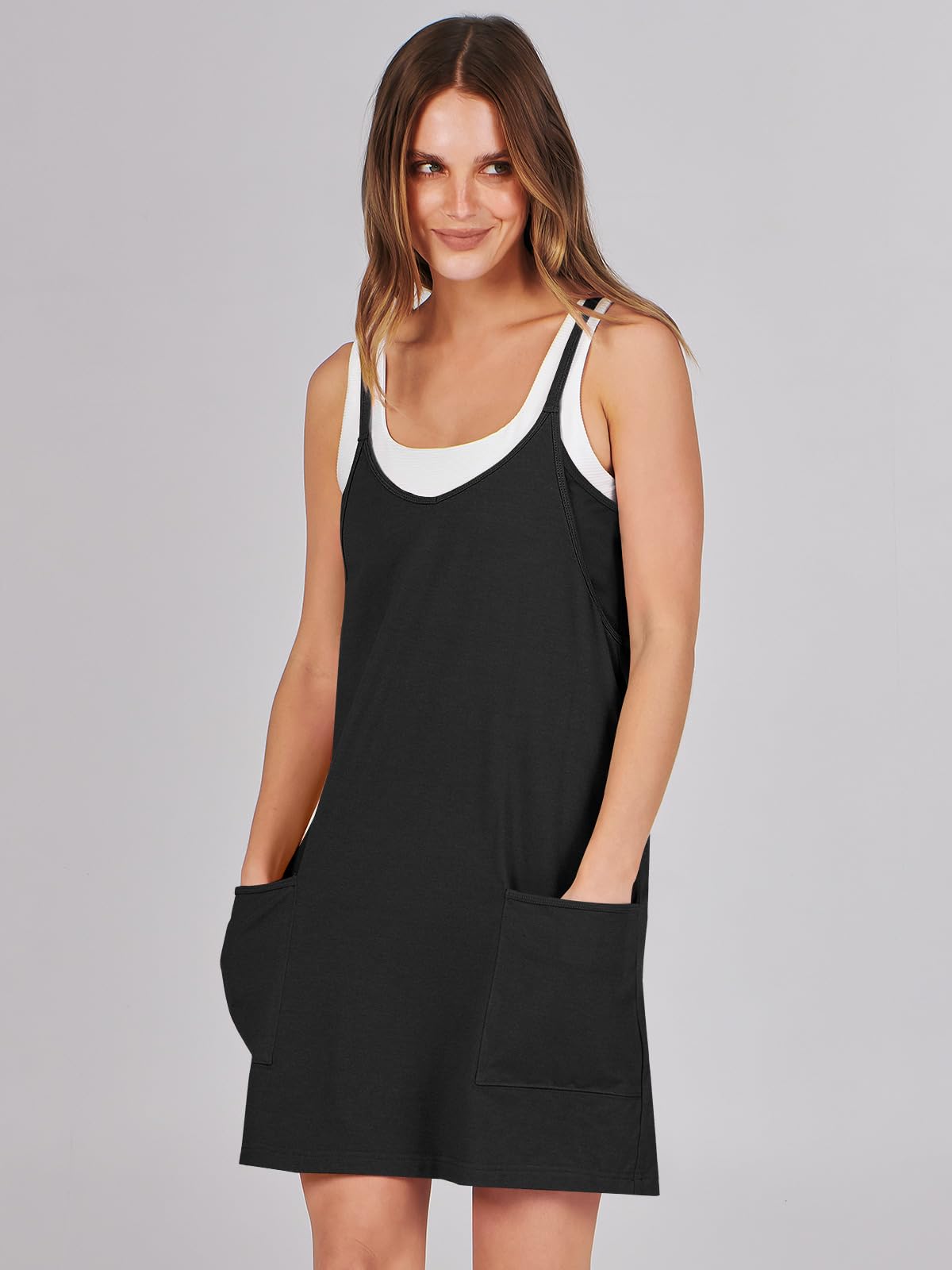 Prinbara Women's 2025 Summer Mini Romper Dress - Athletic Tennis Shorts with Built-in Shapewear, Trendy Sundress for Casual Workout & Everyday Wear | Perfect for Gym, Beach, Running and Street Fashion