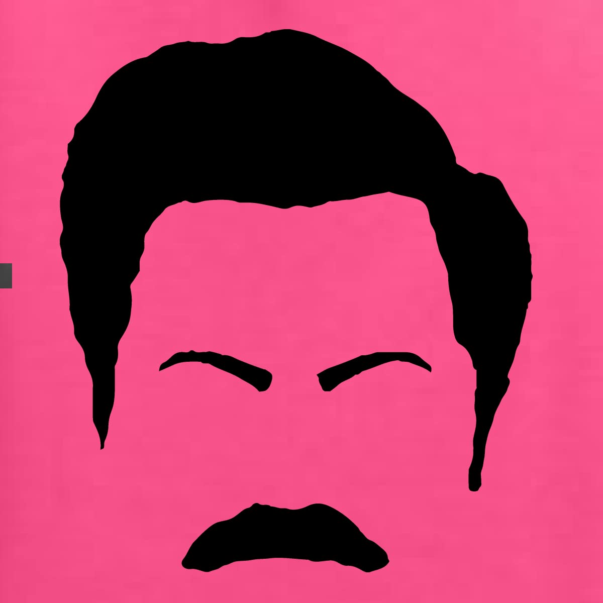 Ron Swanson Mustache Face Silhouette Hoodie - Wild Bobby Parks and Rec Graphic Sweatshirt for Men & Women | Perfect for TV Show Fans, Cosplay, and Casual Wear