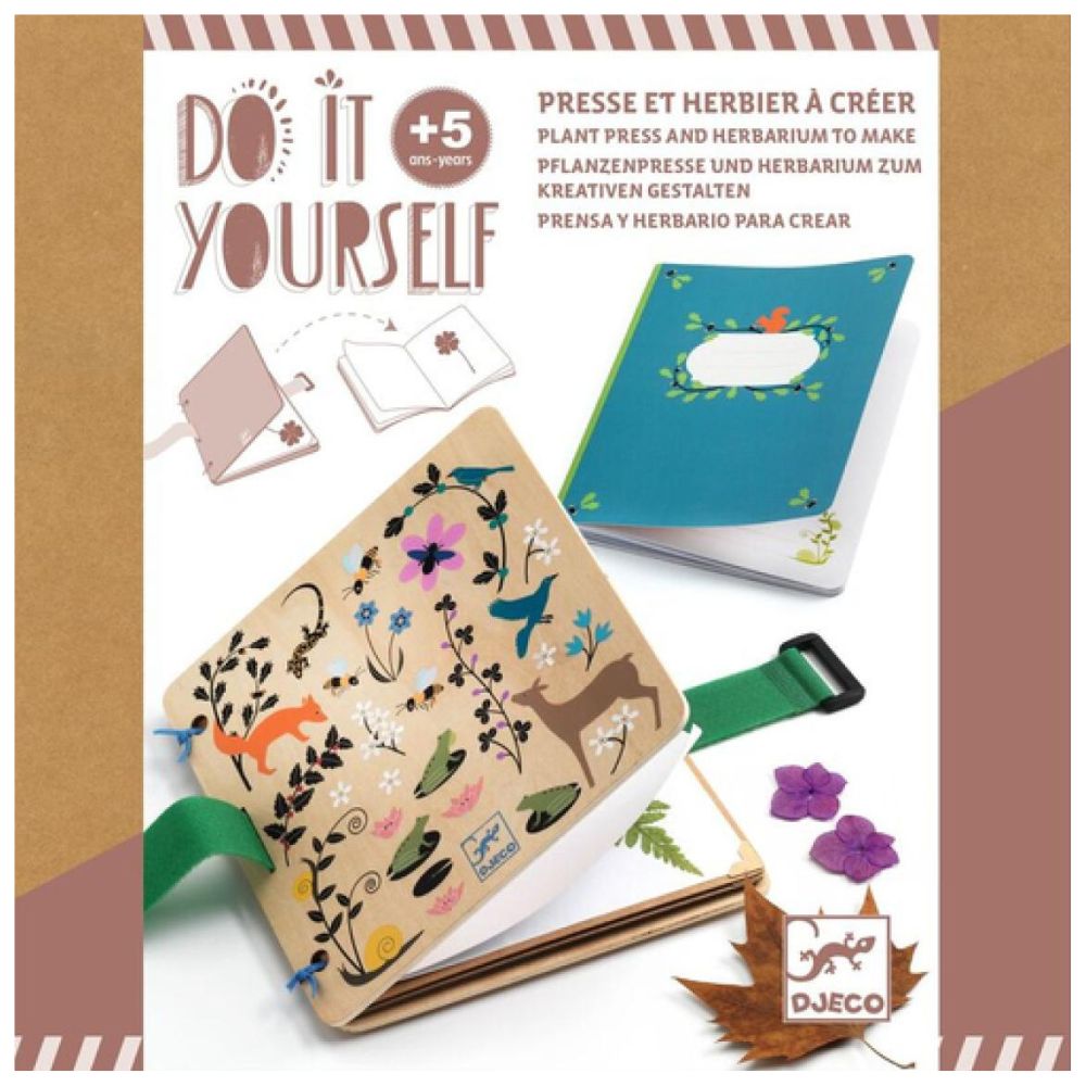 DIY Budding Botanist Flower & Leaf Press Book by Djeco - Botanical Craft Kit for Kids Ages 5+ | Perfect for Nature Exploration, Science Projects & Creative Art Activities