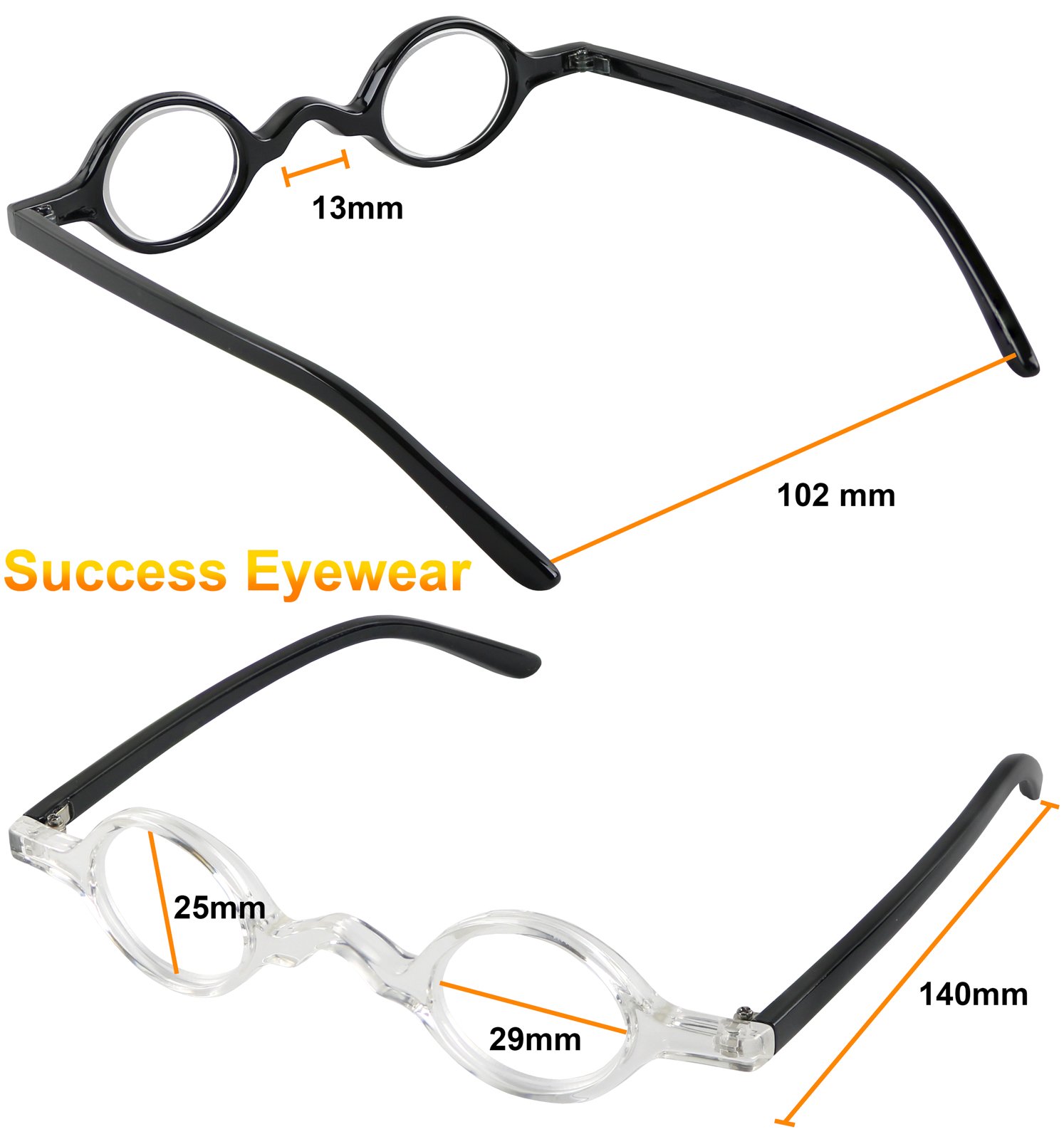 Success Eyewear Reading Glasses Set of 3 - Spring Hinge Lightweight Readers for Men & Women | Fashionable Computer Glasses for Office, Reading & Daily Use