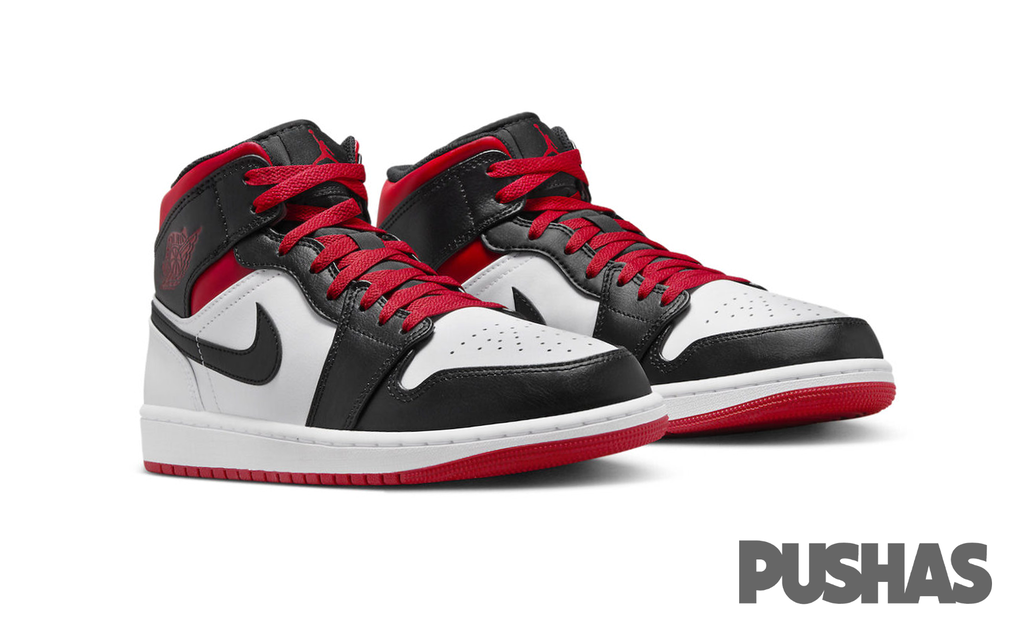 Air Jordan 1 Mid 'Gym Red Black Toe' Sneakers for Men (2023) - Basketball Shoes, Casual Streetwear & Gym Training
