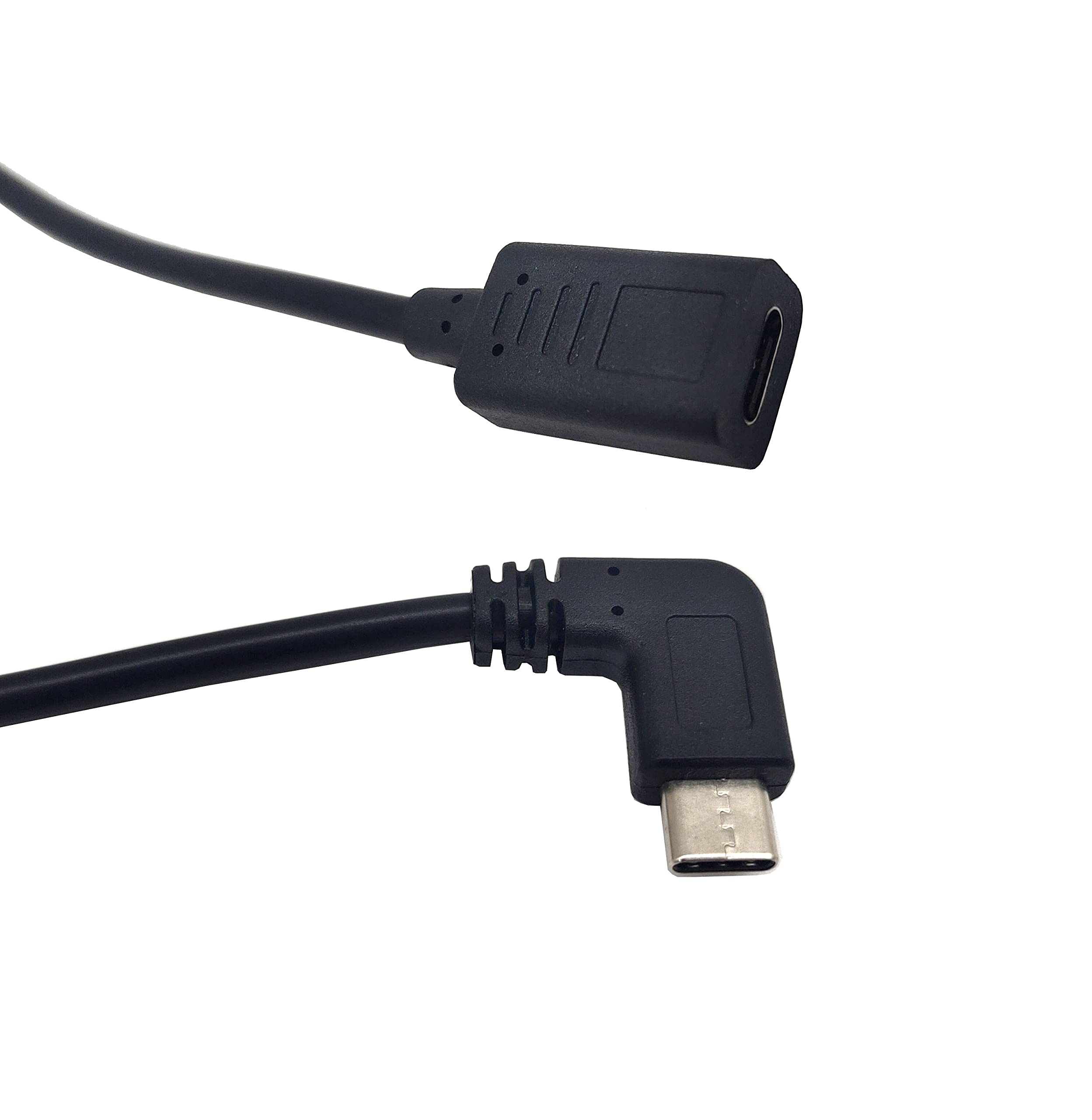 90 Degree USB C Extension Cable - USB Type C Male to Female Charging Cable for MacBook Pro, Laptop, Android Devices | Fast Charging Adapter for Home, Office & Travel (6ft/1.8m)