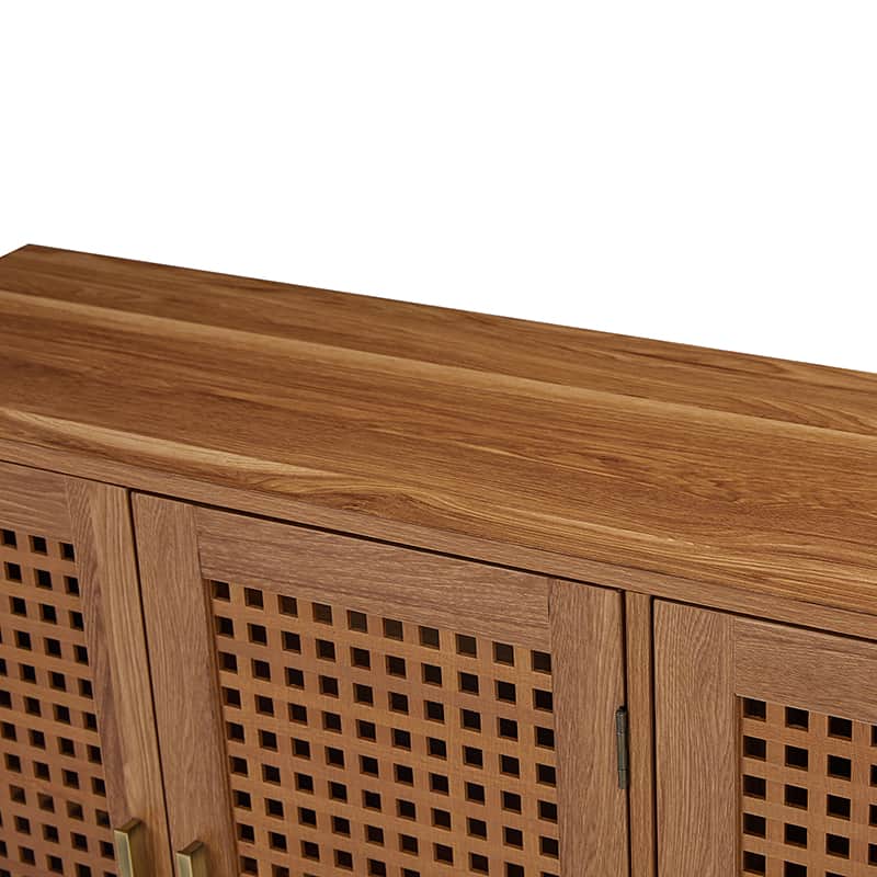 3-Door Accent Entryway Cabinet - Solid Wood Hallway Storage Organizer for Shoes, Coats & Home Decor | Perfect for Entryways, Halls & Living Rooms