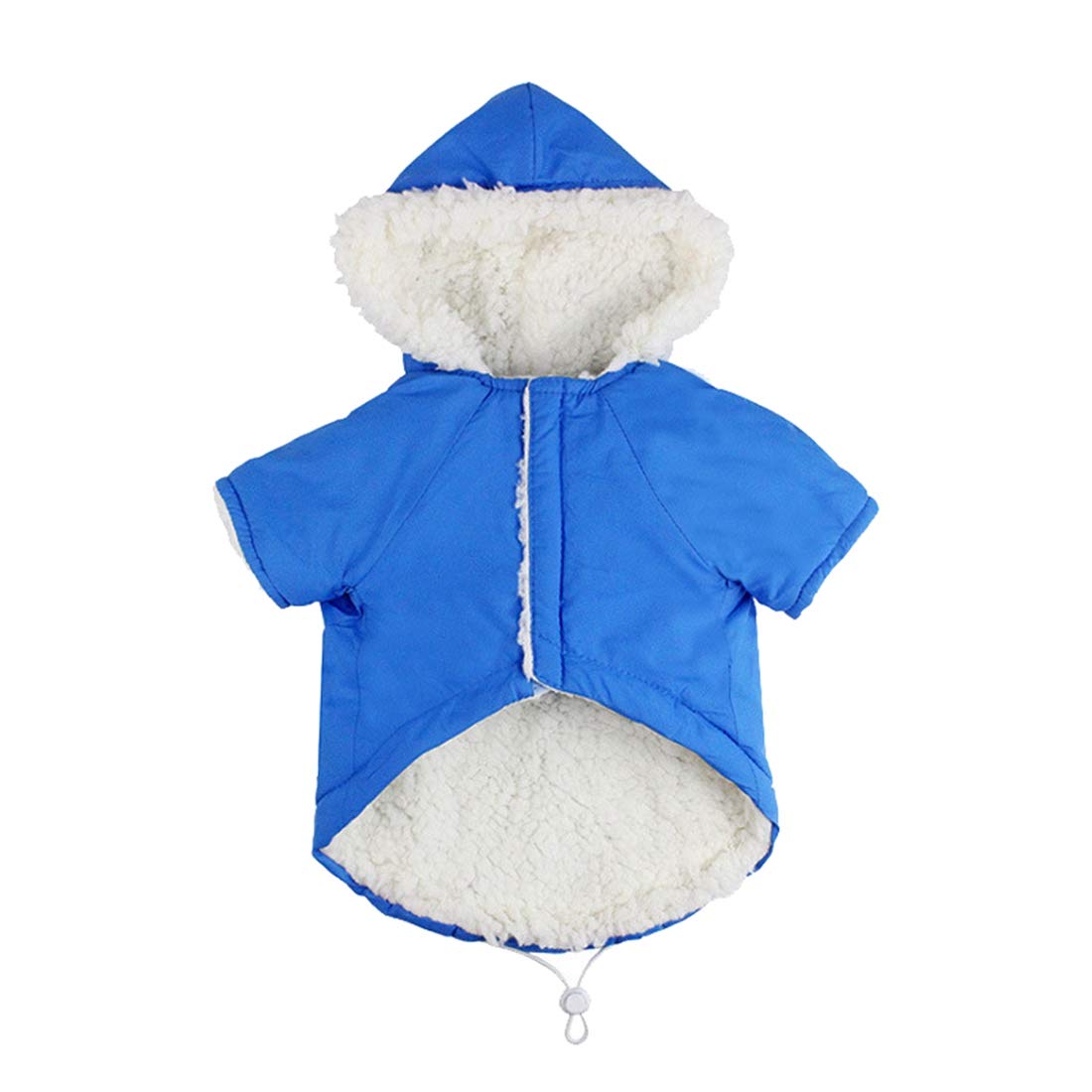 Warm Hooded Plush Dog Sweatshirt - Windproof Thermal Coat for Small Dogs | Cold Weather Pet Apparel for Winter Walks & Outdoor Adventures