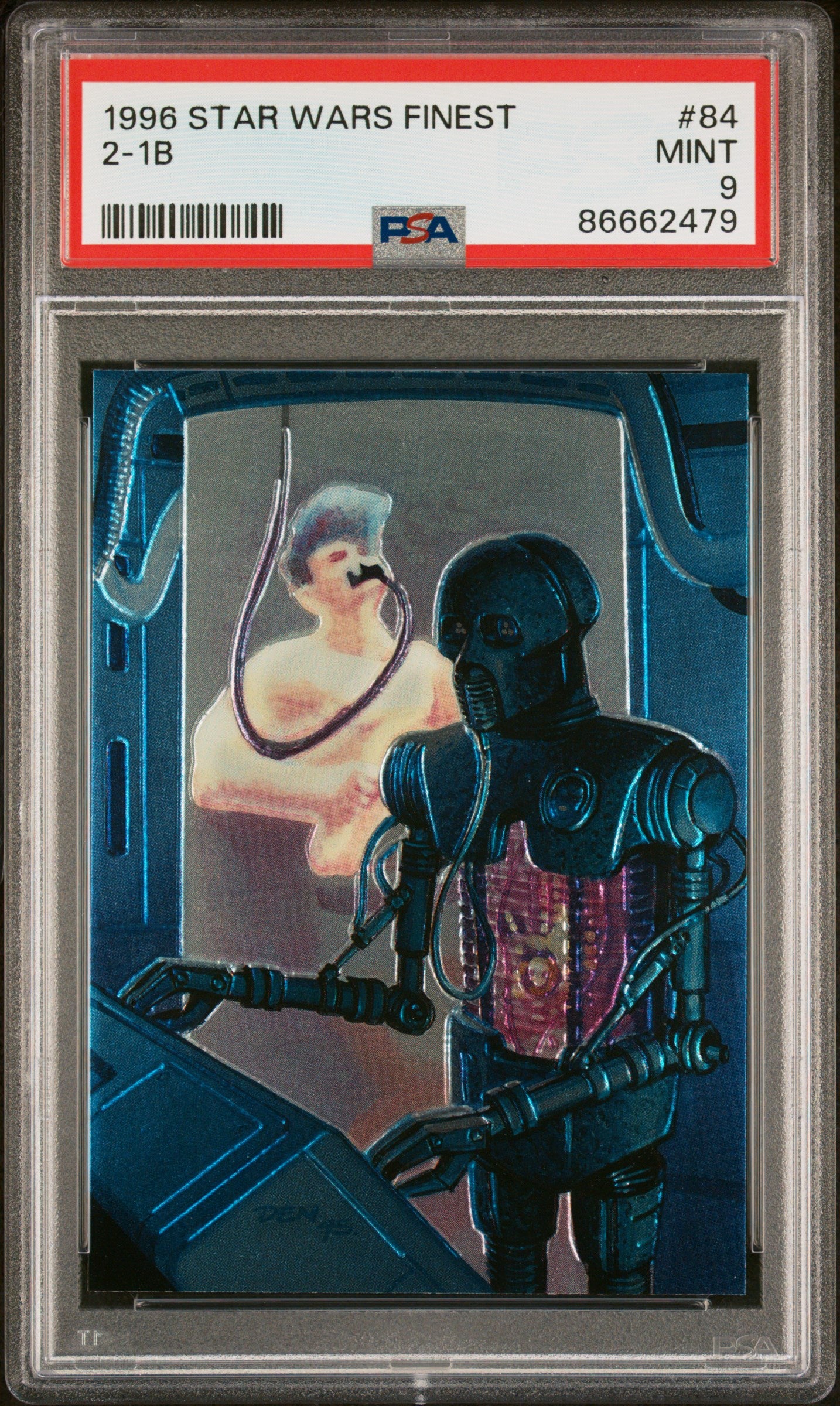 1996 STAR WARS FINEST Series 2 #84 PSA 9 Graded Trading Card - Rare Collectible for Fans & Investors | Perfect for Display, Trading, and Star Wars Memorabilia Collections