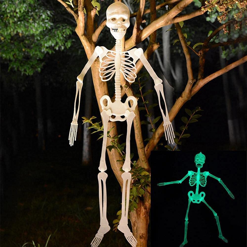 Glow-in-the-Dark Halloween Skeleton Decoration - 35.4