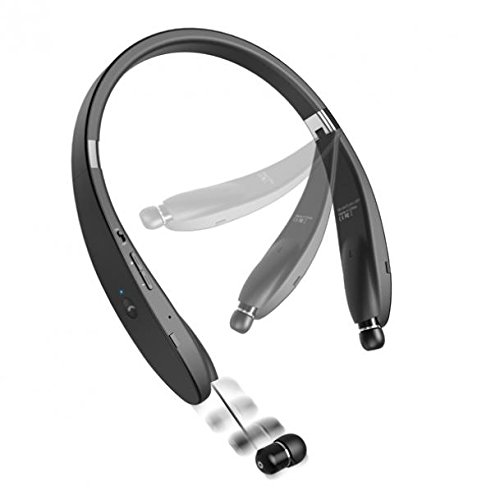 Premium Wireless Neckband Headphones with Retractable Earbuds, HiFi Stereo Sound & Hands-Free Mic - Compatible with Amazon Fire HD 10/8/7/6, Kindle DX, HDX 7/8.9 - Perfect for Workouts, Commuting & Home Entertainment