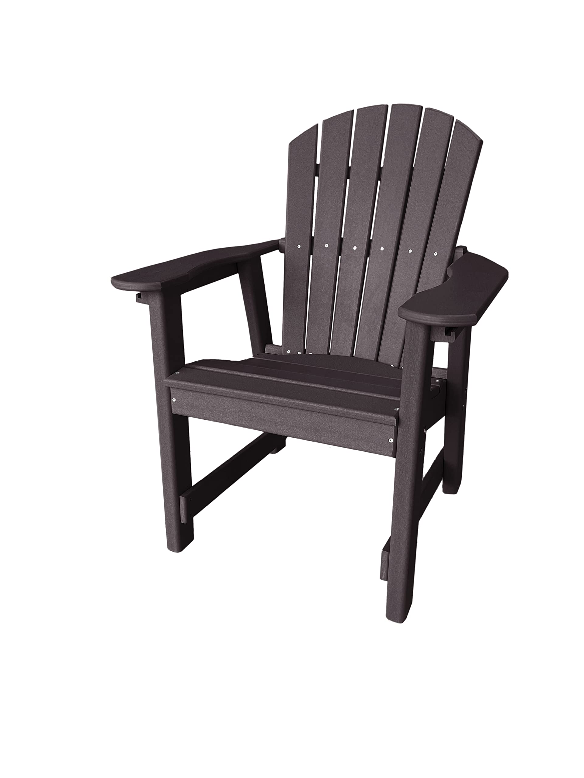 **Phat Tommy Outdoor Dining Chair - Weatherproof Recycled Poly Lumber Patio Furniture, Heavy-Duty Brown Composite Chair for Backyard, Garden & Poolside Relaxation**