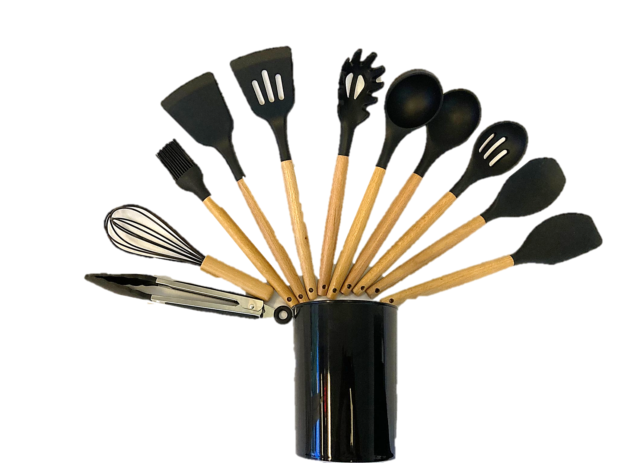 Premium 9-Piece Marble Cast Aluminum Cookware Set with Silicone Utensils - Nonstick Kitchenware for Baking, Cooking & Serving - Perfect for Home Chefs & Gourmet Meals