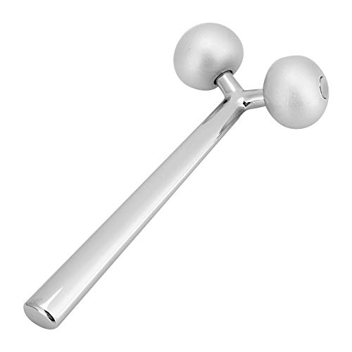 Y-Shape 3D Face Roller Massager for Wrinkle Removal & Face Lifting - Silver Neck & Facial Massage Tool for Home Spa & Relaxation