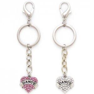 Sparkling Rhinestone Heart Keychain - Elegant & Durable Gift for Women - Perfect for Purses, Bags, and Key Organization