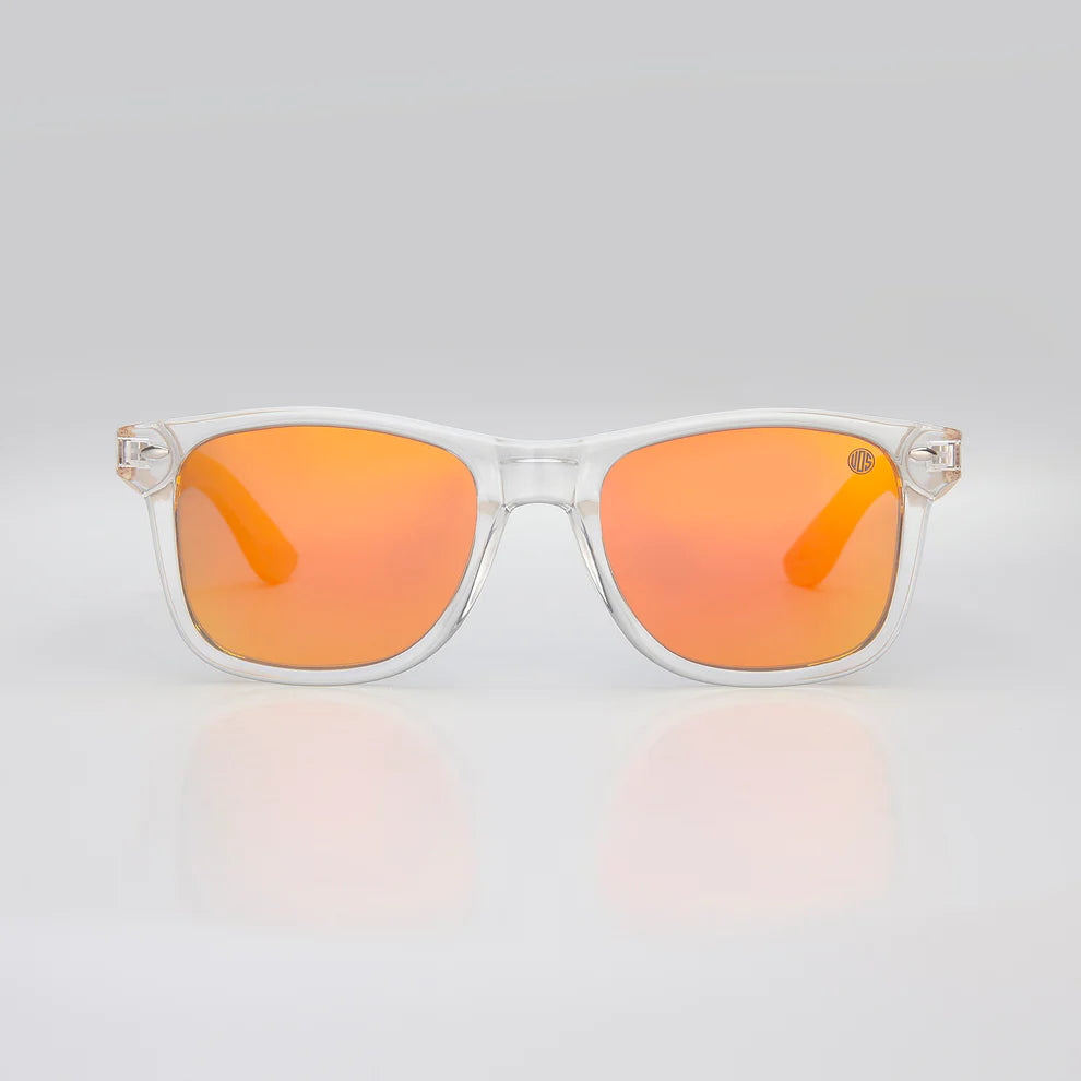 KUTA XL Orange Mirror Sunglasses - Polarized UV Protection for Men & Women - Perfect for Beach, Driving, and Outdoor Activities