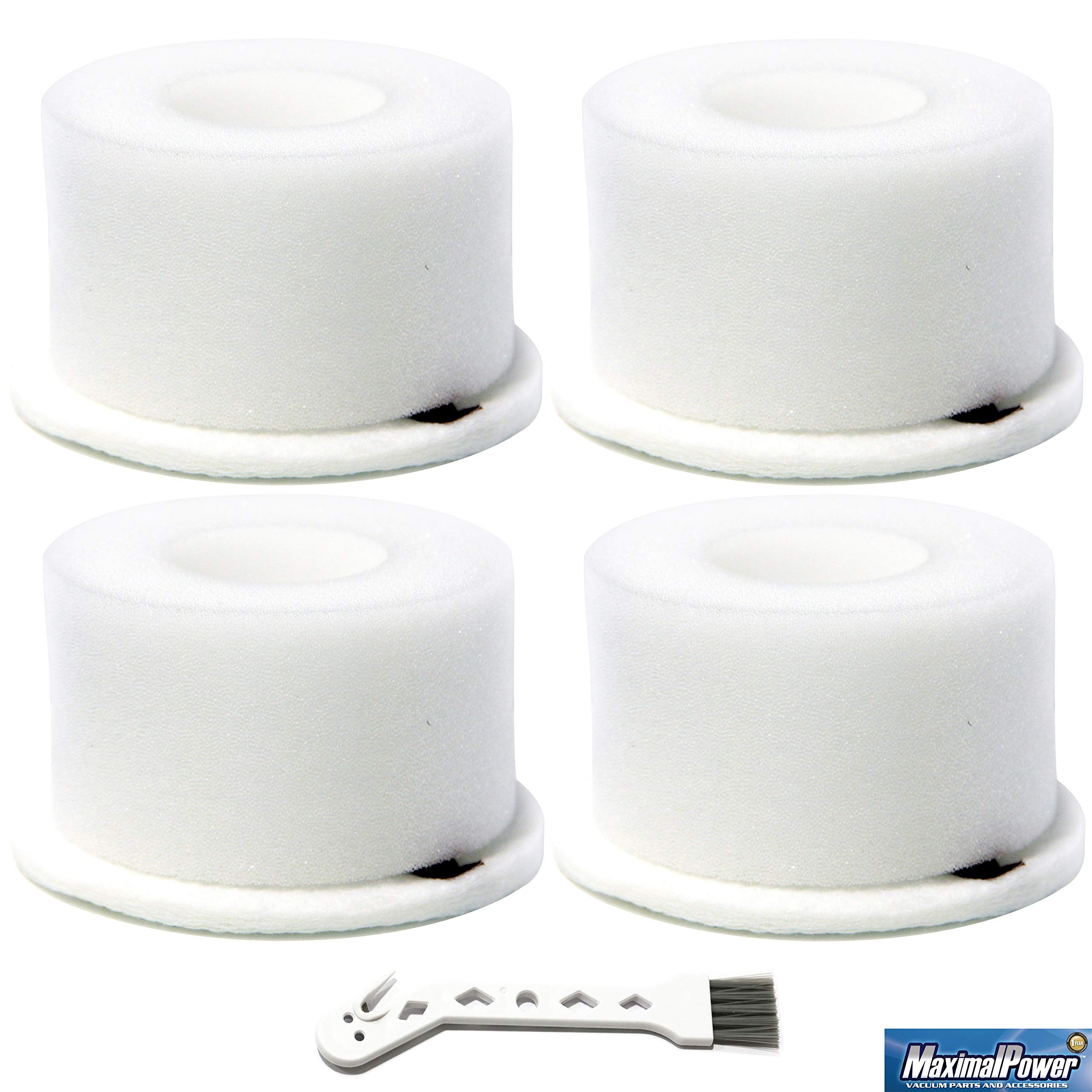 Shark NV680 Vacuum Foam & Felt Kit - Washable Filter Set (4 Pack + Brush) for Deep Cleaning & Floor Care