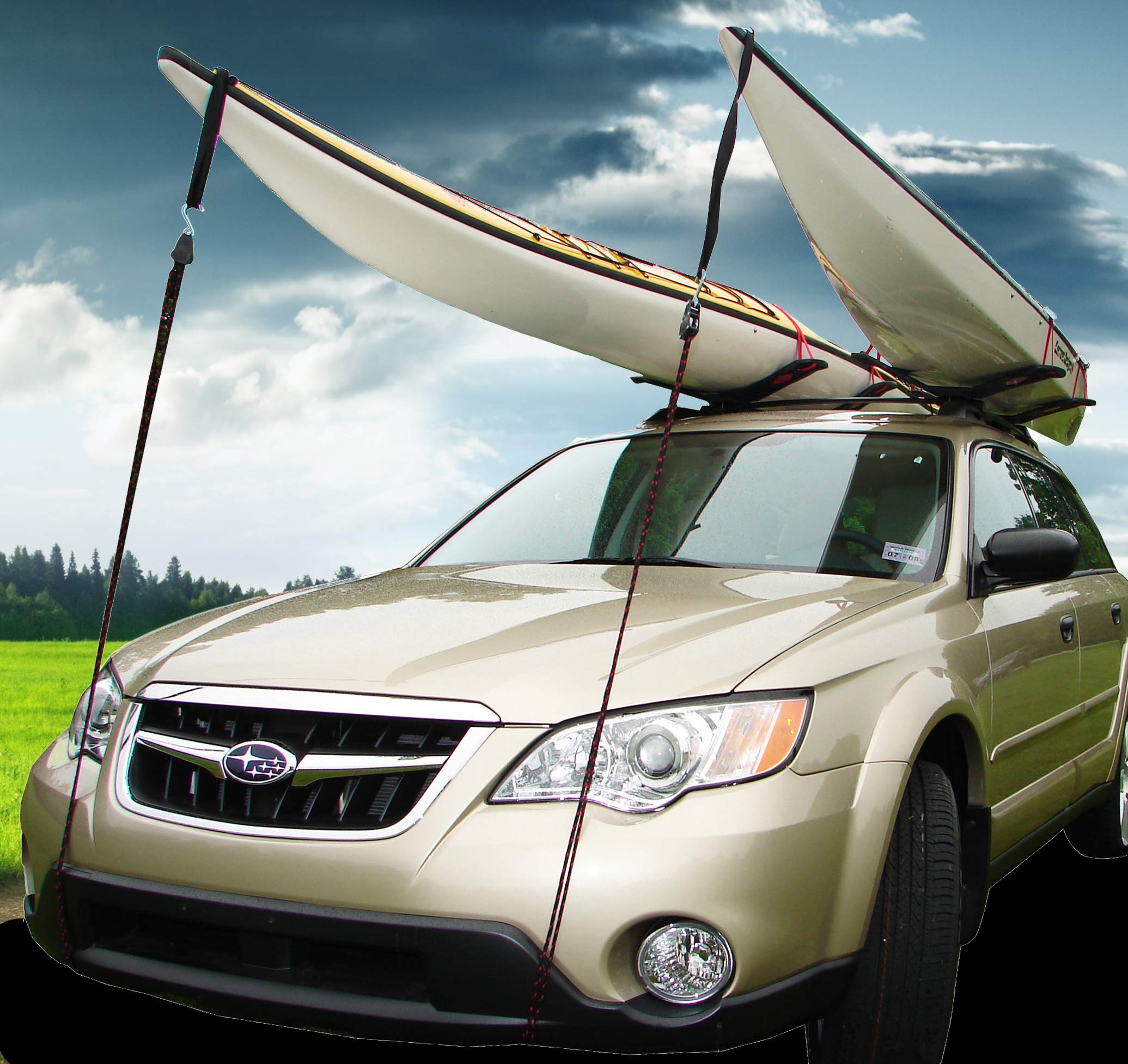 Malone Seawing 2-Pack Universal Car Rack with Speelines - Heavy Duty Kayak & Canoe Carrier for SUVs, Trucks & Crossovers - Perfect for Road Trips & Water Adventures
