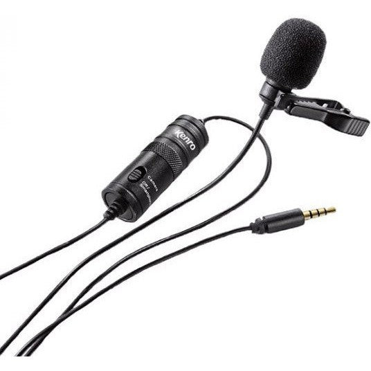 Kenro Lavalier Microphone - Professional Omnidirectional Clip-on Mic with Noise Reduction for Smartphones, DSLR Cameras & Recording - Perfect for YouTube, Vlogging, Podcasts & Live Streaming