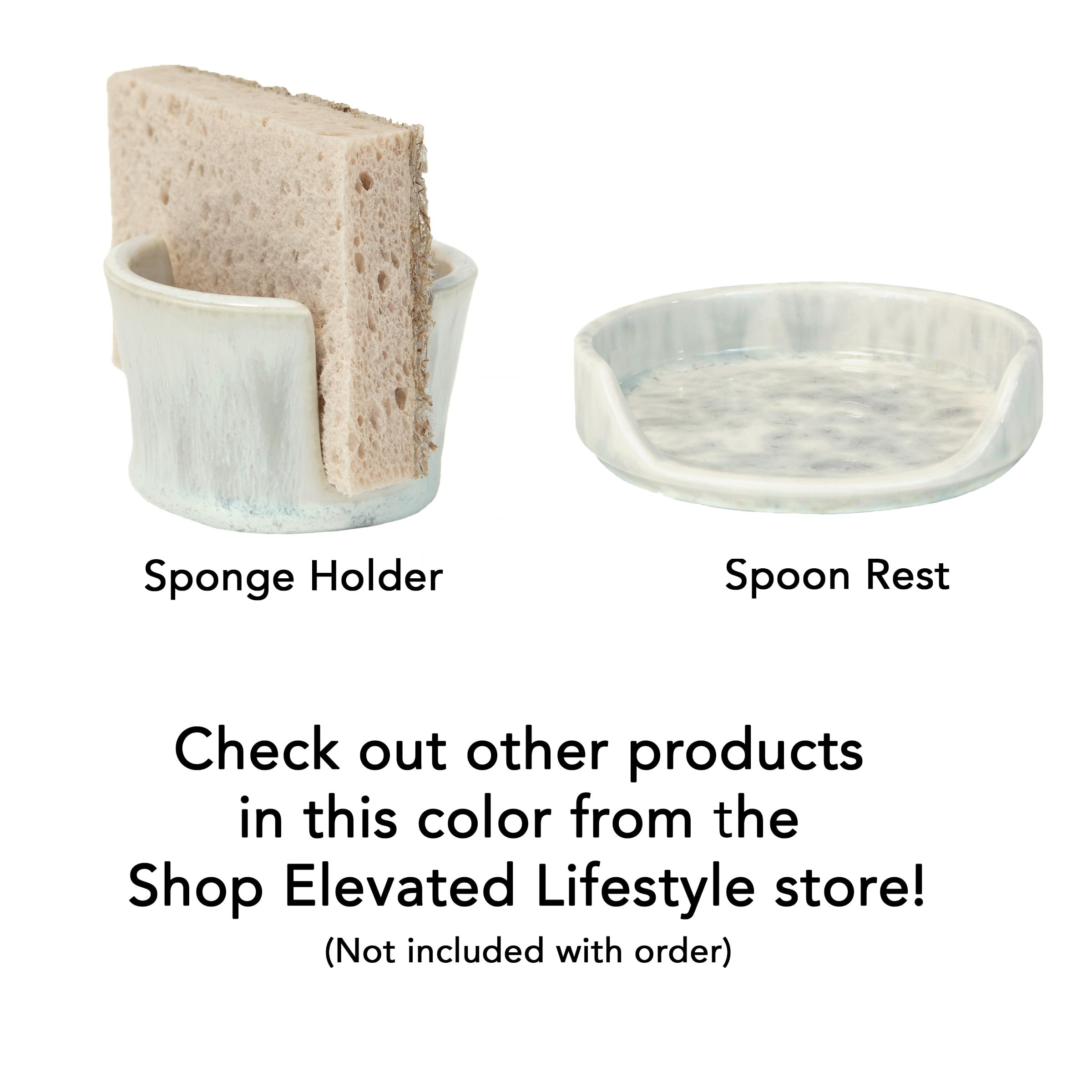 Premium Marbled White Ceramic Spoon Rest - Heat-Resistant Kitchen Counter & Stove Top Utensil Holder - Perfect for Cooking, Serving, and Keeping Counters Clean