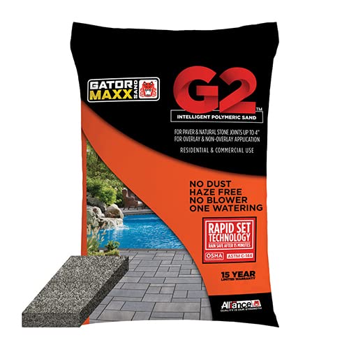 Premium Slate Grey Polymeric Sand for Pavers, Patios & Walkways - 50lb Bag - Ideal for Filling Joints in Outdoor Tiles, Concrete Steps & Slab Stones - Weather-Resistant Joint Sealer for Driveways & Garden Paths