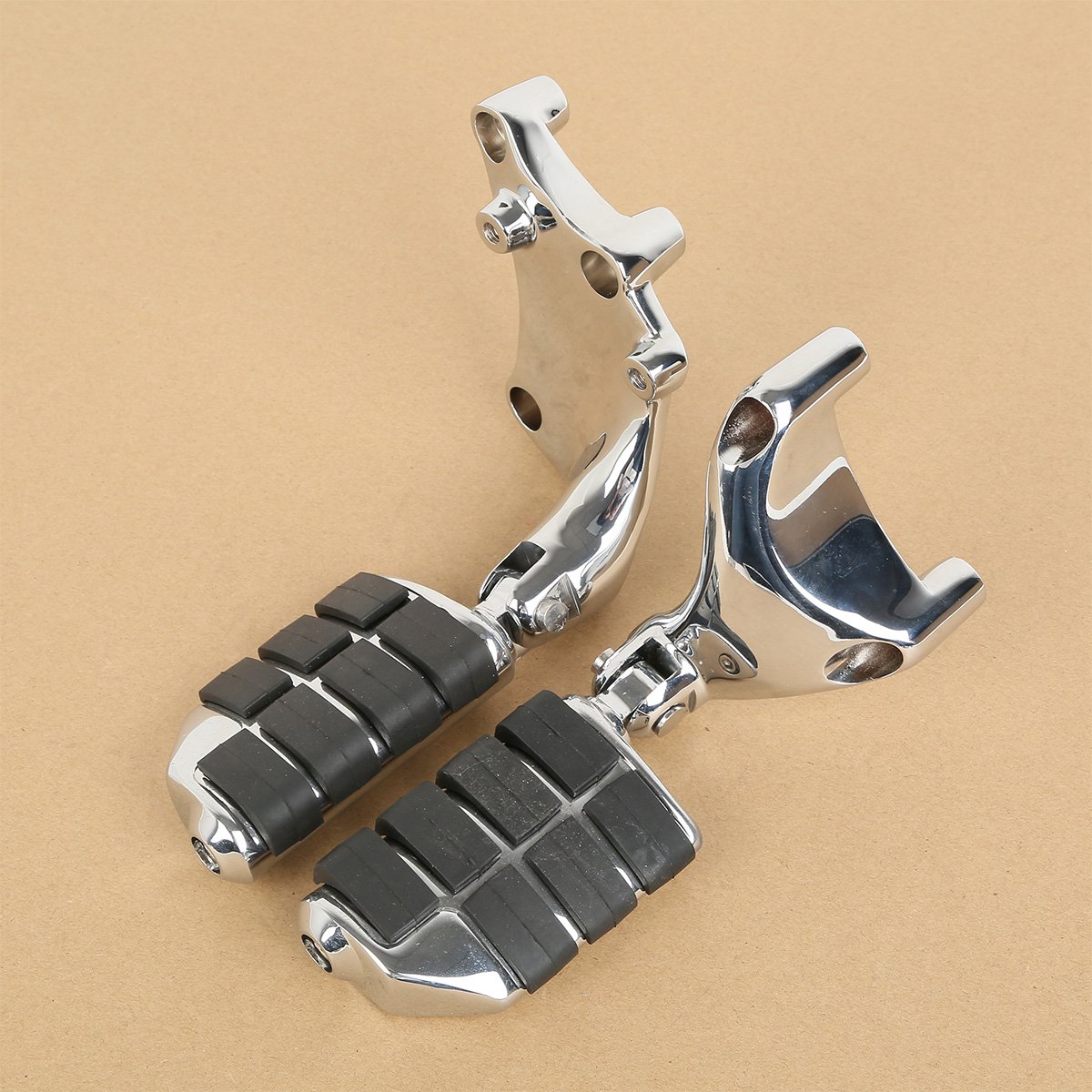 SLMOTO Anti-Vibration Lion Paw Footrest Pegs & Brackets Kit - Compatible with Harley Iron 883 XL883N (2016-2023) & XL1200NS (2018-2023) - Ergonomic Motorcycle Foot Pegs for Comfortable Riding & Passenger Safety
