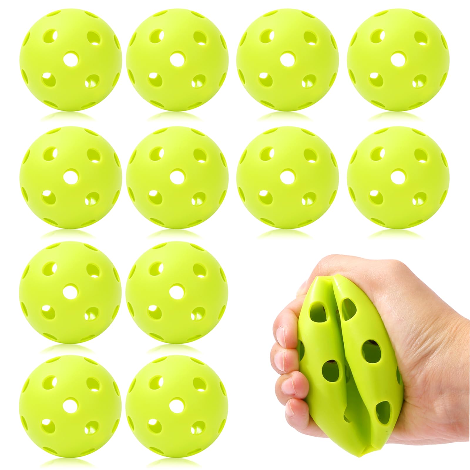 12 Pack Plastic Practice Baseball Softballs - Lightweight 9 Inch Limited Flight Training Balls for Hitting, Pitching & Batting | Perfect for Backyard Practice, Baseball Drills & Youth Training