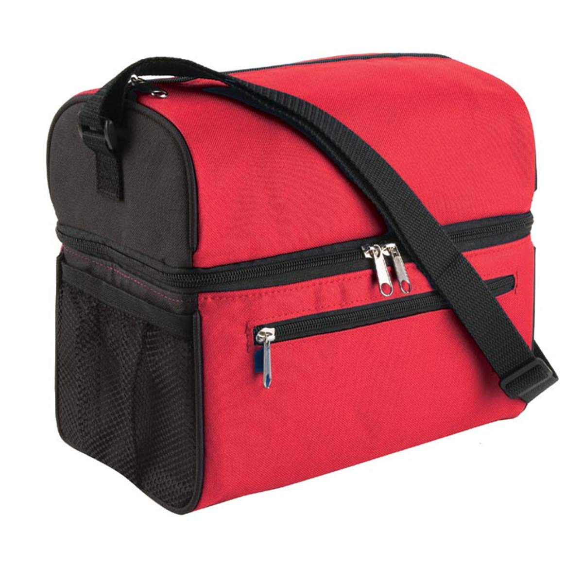 Insulated Medium Lunch Cooler Bag - Leakproof & Lightweight for Food & Beverages - Perfect for Work, School, Picnics & Outdoor Adventures (Red)