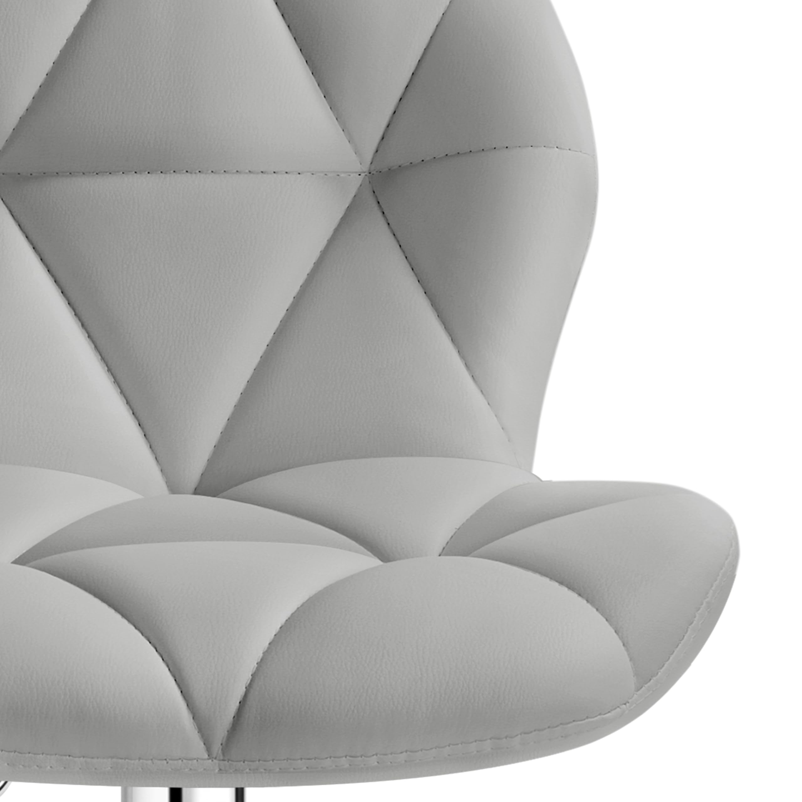 Yaheetech Set of 2 Adjustable Height Swivel Bar Stools with PU Leather Upholstery & Backrest - Light Grey Modern Kitchen Counter Stools for Dining, Breakfast Nook & Home Bar Decor