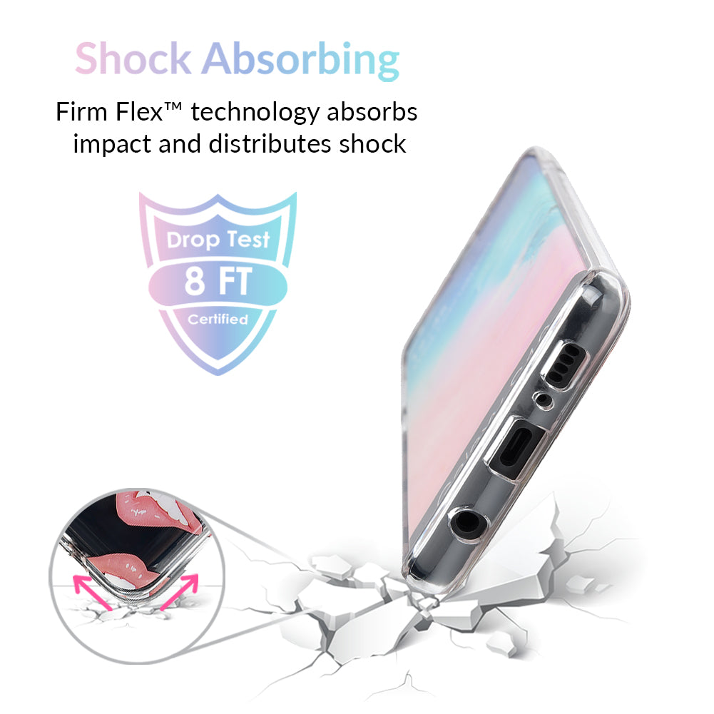 Samsung Galaxy Clear Phone Case - Slim Protective Cover for Nude Lips Design - Perfect for Everyday Use, Work & Travel
