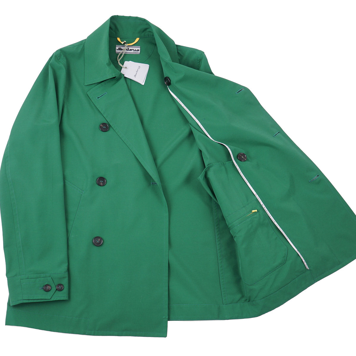 Premium Sartorio Technical Wool Nylon Peacoat Coat - Water-Resistant Winter Jacket for Men | Office Wear, Business Travel & Formal Occasions