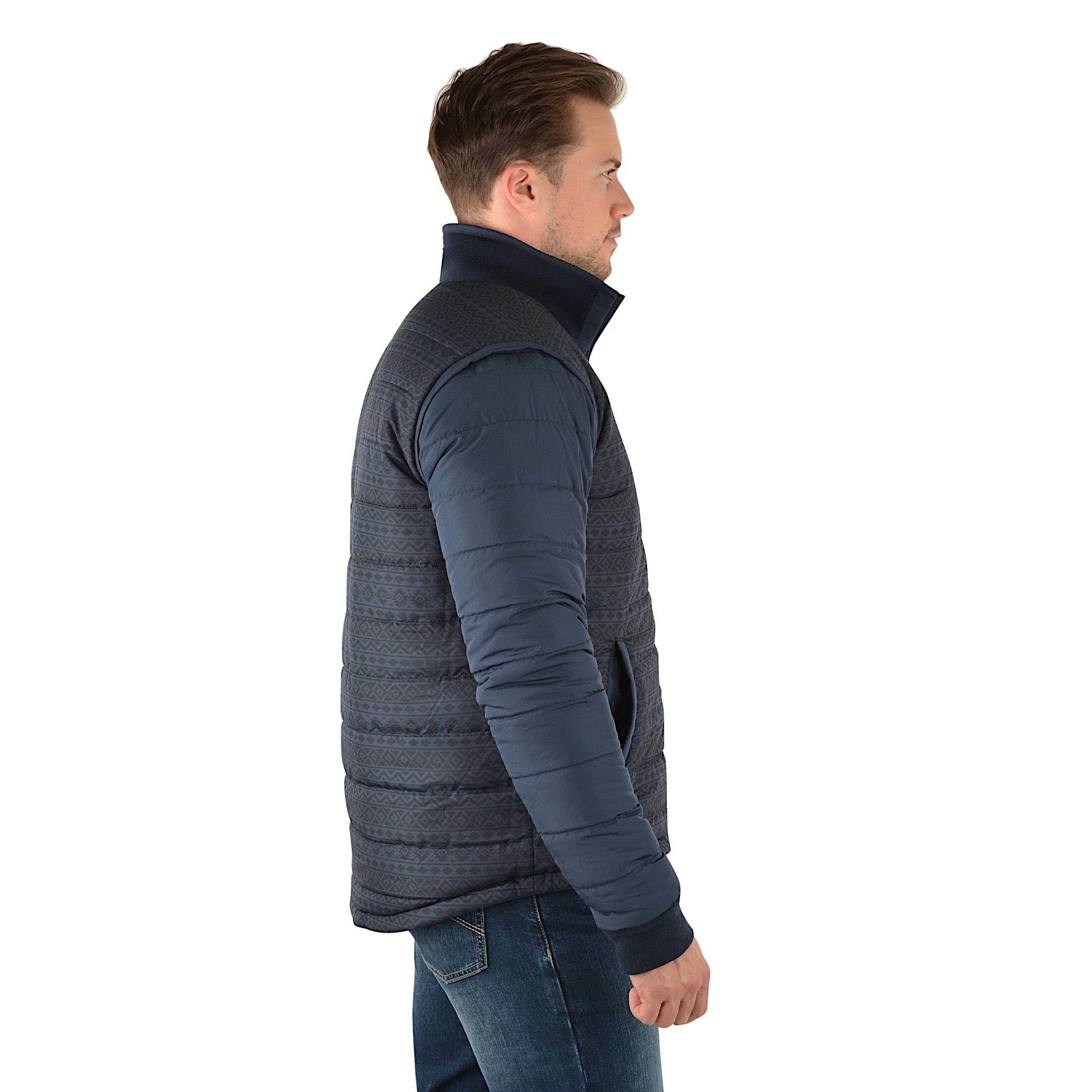 Men's Patterson Reversible Jacket - Navy Blue Waterproof Windbreaker for Outdoor Activities & Casual Wear