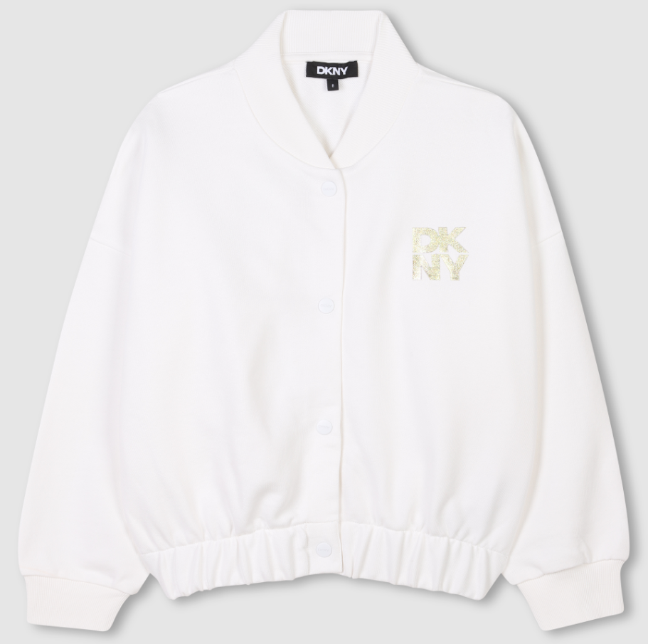 DKNY Girls Button Up Sweatshirt for Teens (Size 4-16) - Casual Pullover Hoodie for School, Outings & Everyday Wear