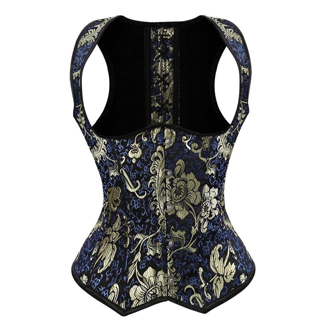 Steampunk Corset Dress for Women - 3-Piece Victorian Costume Set with Bustier, Blouse & Skirt | Gothic Fashion, Cosplay & Halloween Outfit