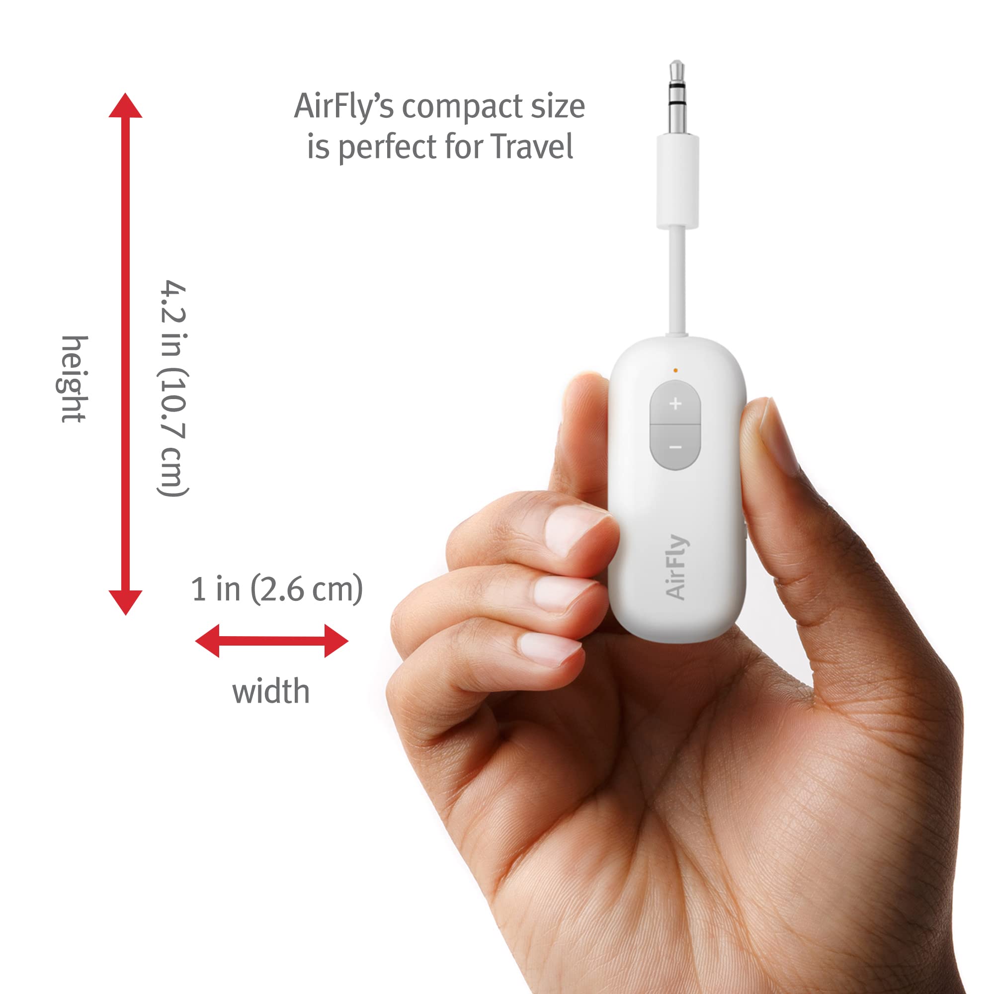 Twelve South AirFly SE | Bluetooth Wireless Transmitter & Adapter for AirPods, Wireless Headphones & Noise-Cancelling Headphones | 20+ Hour Battery Life | Perfect for Airplane Travel & Gym Workouts